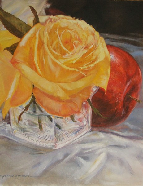 Yellow Rose and Apple