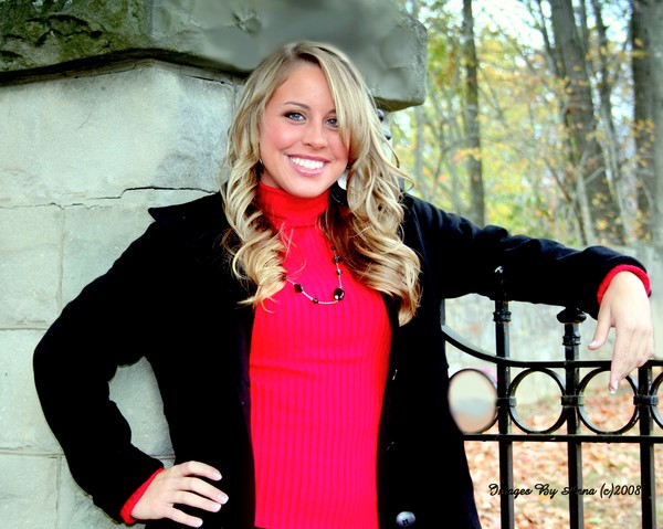 red top  next black fence
