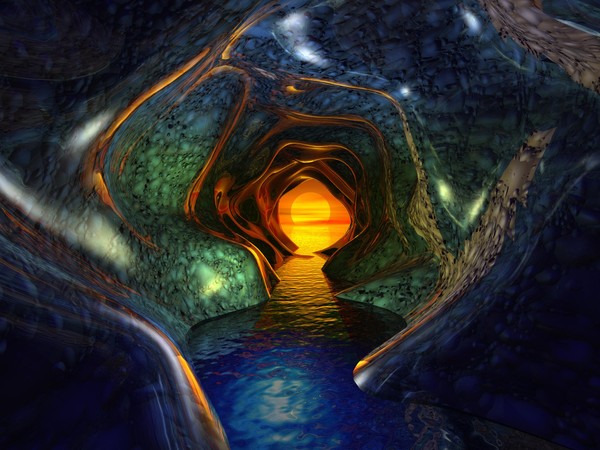 Mysterious Blue Crystal Cave