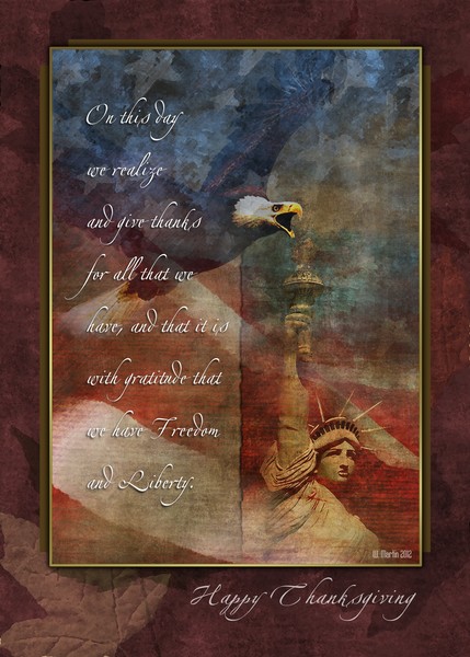 Patriotic Thanksgiving Card