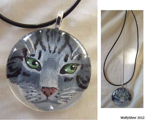 Silver Tabby Pendant