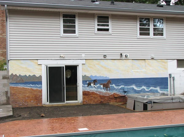 Horses By the Sea Mural