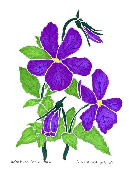 ink flower painting