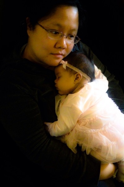 A grandmother and her granddaughter 