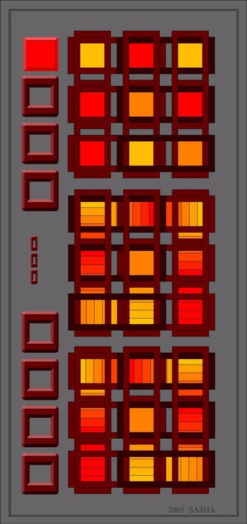 Door. Stained-glass