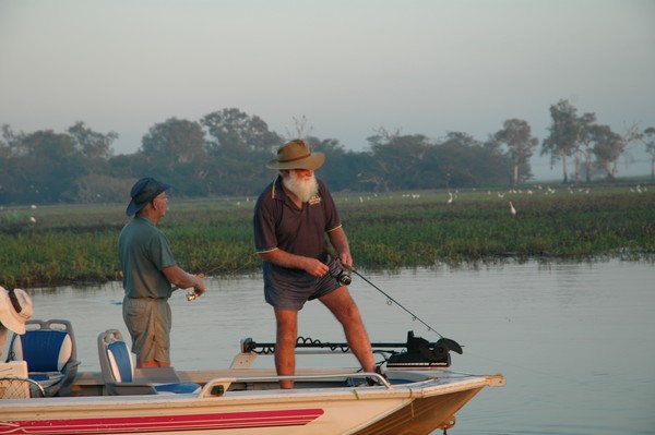 Fishing in the wetlands