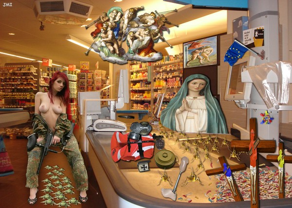 Madonna in supermarket