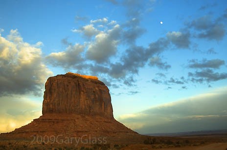 Moon Over Merrick Butte/Monument Valley