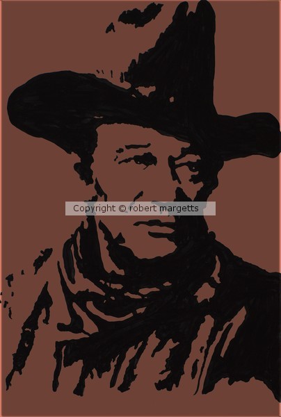 JOHN WAYNE IN BROWN SATIN