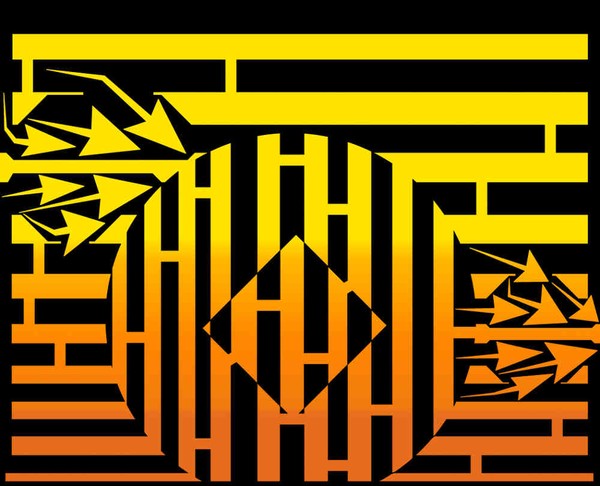 Maze of Diamond in the Sunrise