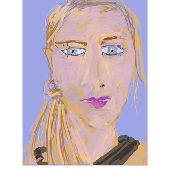 Portrait of C T. iPad painting. 