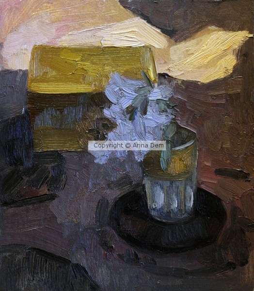 Lilac and golden box