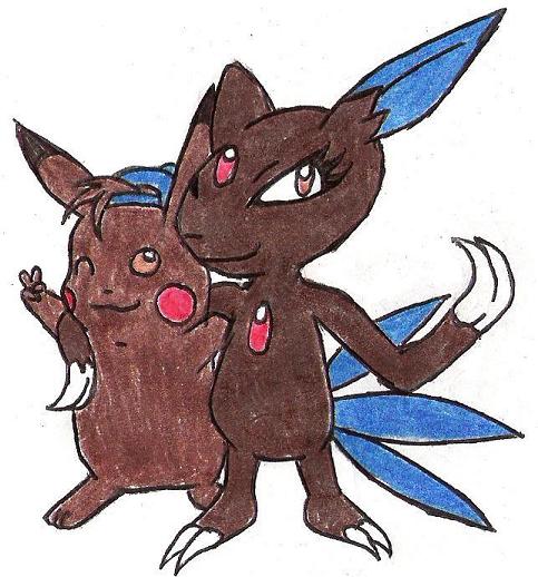 Dan the Pikachu and Lisa the Sneasel