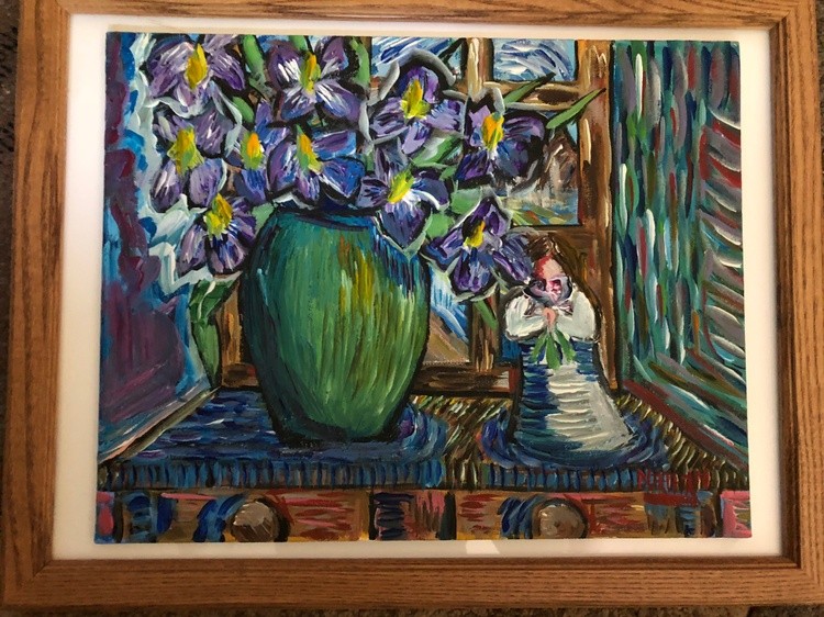 Irises and an Angel