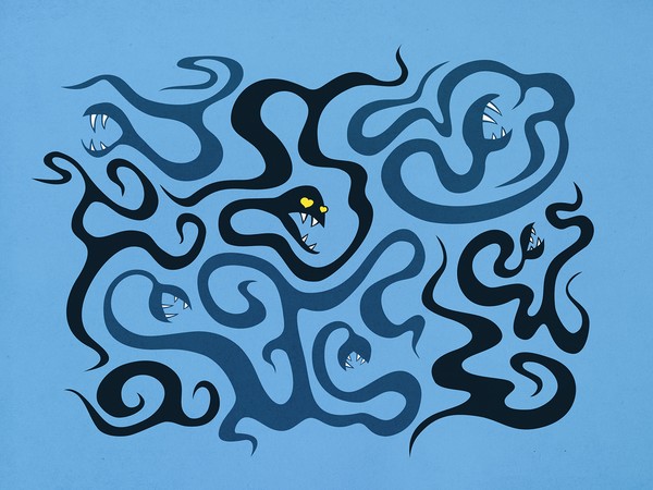 Evil snake in love
