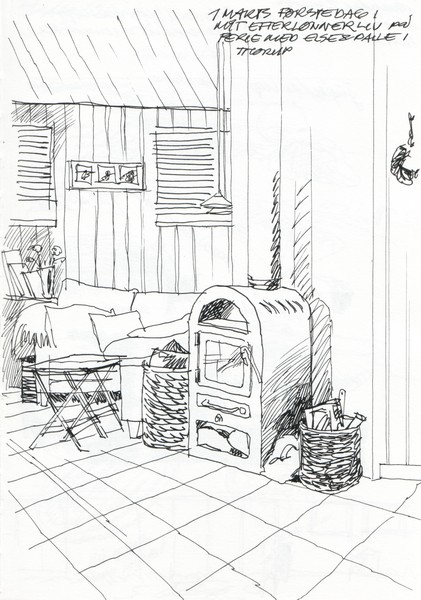 Drawing on a rainy day