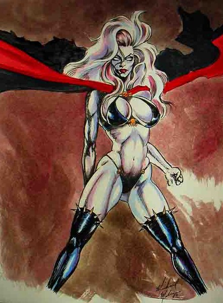 Lady Death  ink & watercolor