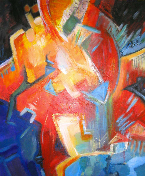 Summer Sojourn - Abstract  by Lorraine G Huber