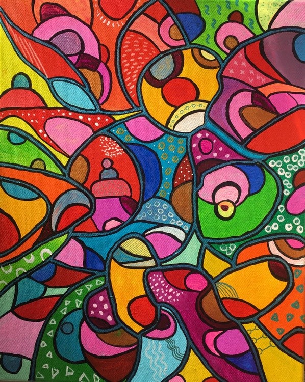 Colorful abstract art by Veera Zukova
