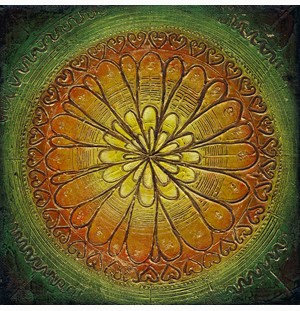 Mandala II - Original Mixed Media Textured Art