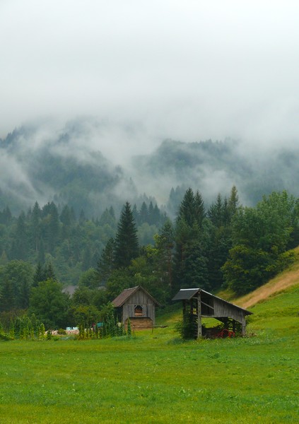 cloudy slowenian mountain