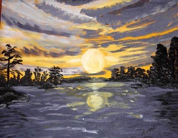 Sunset in Purple and Orange