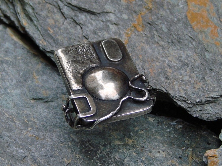Element -14 Hand  fabricated  ,Sterling silver  , Gomolka Mirek Art,2005 Canada/Japan