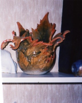 Hand built vase Autumn