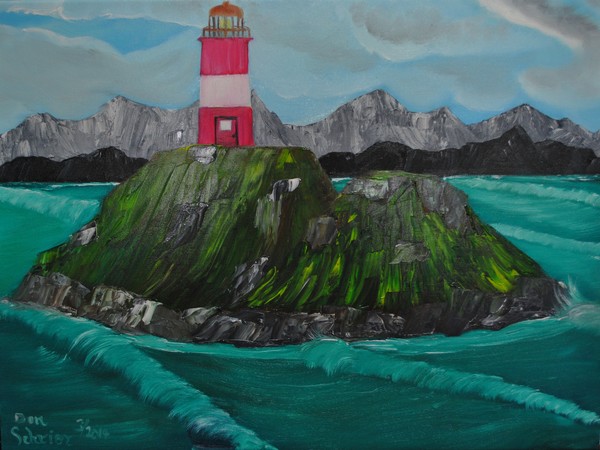 Lighthouse off Coast of Ireland