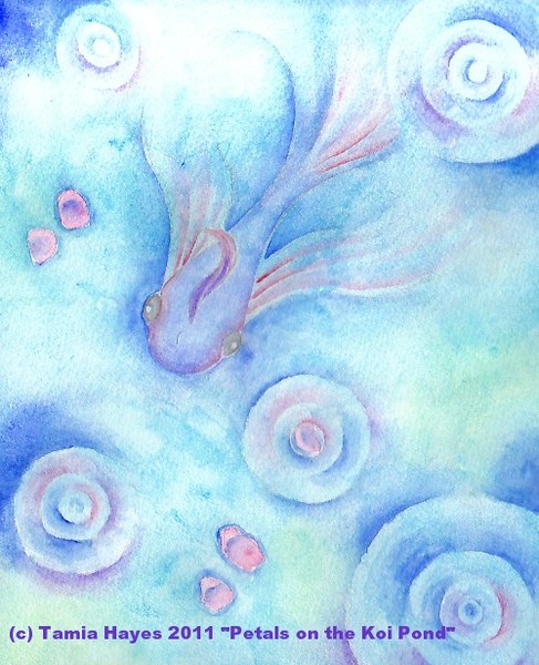 Petals on the Koi Pond