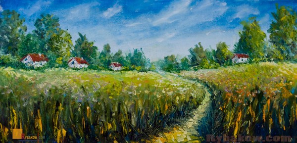 Summer rural landscape: Summer road.