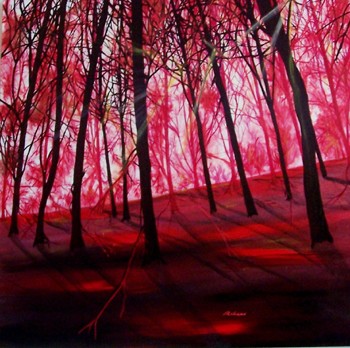 Bosco in rosso