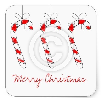 Candy Cane Stickers