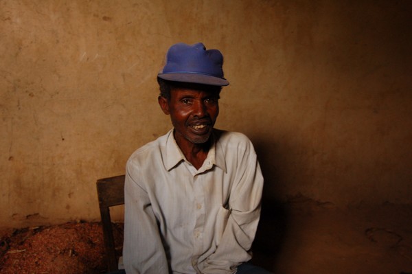 Portrait of an old man smiling