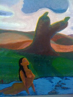 girl in stream