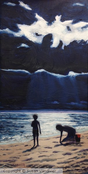 Beach time silhouette