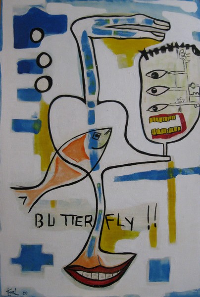 Butterfly: Original Acrylic Abstract Painting