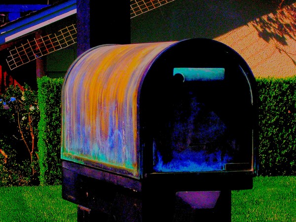 Treasure home of words yet read, a mailbox