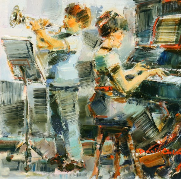 Accompaniment 50 x 50 cm oil on linen