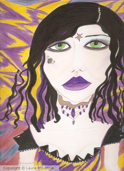 goth warrior girl