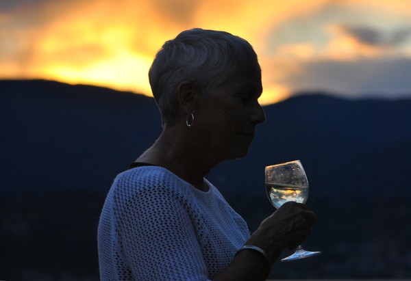 Dusk Wine Reflection