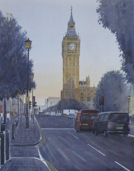 Big ben at dusk
