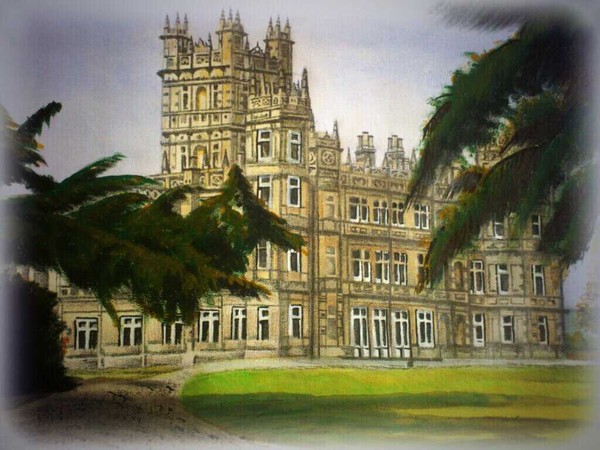 highclere castle in spring 