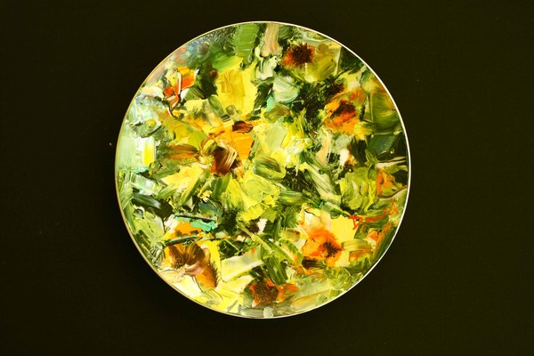 Narcis  26 cm oil on ceramic