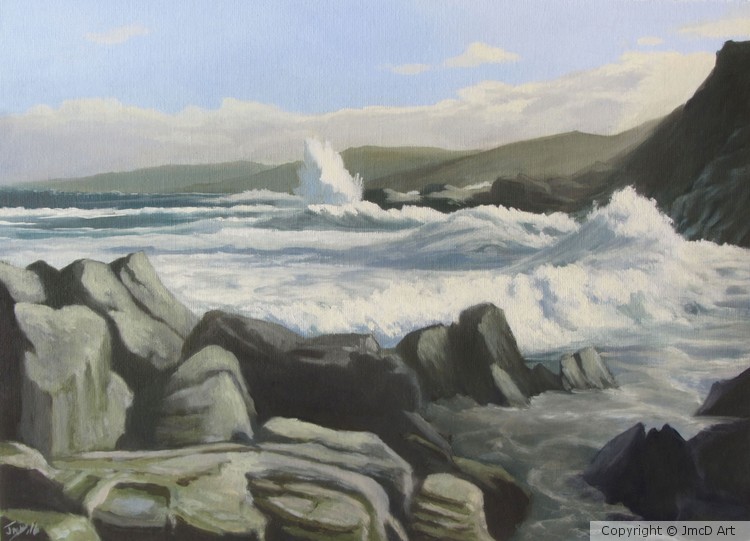 Waves at twilight