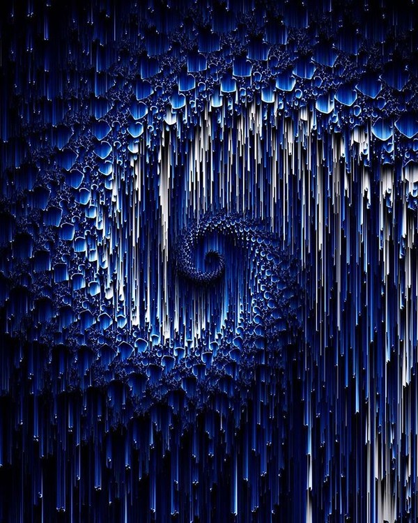 Mandelspiral - Melting Blue BL01geometric art design architecture geometry abstract pattern style ge