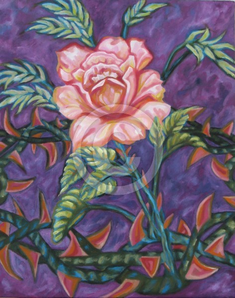 rose with thorns