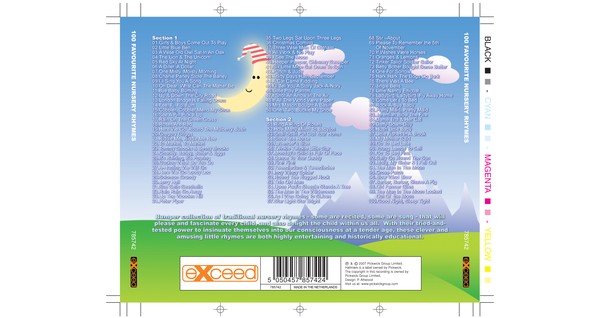 100 Favourite Nursery Rhymes CD backtray