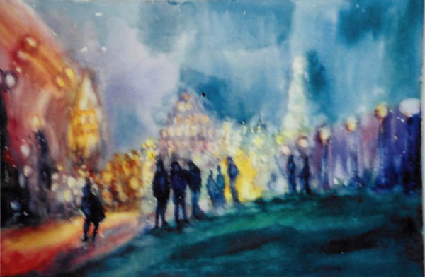 Night Fog at Red Square