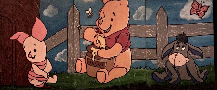 Set of 3 Winnie The Pooh paintings 